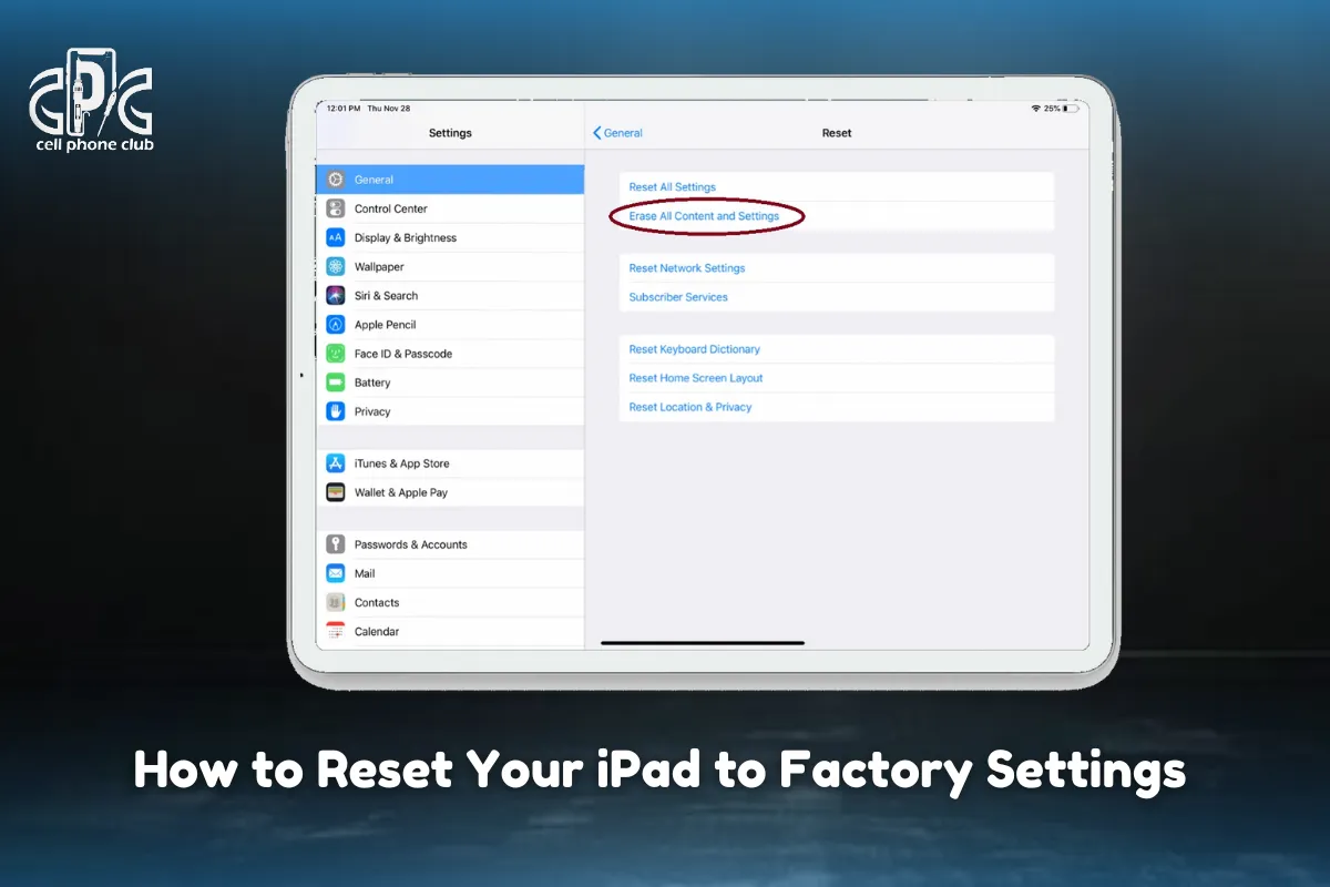 How to Reset Your iPad to Factory Settings