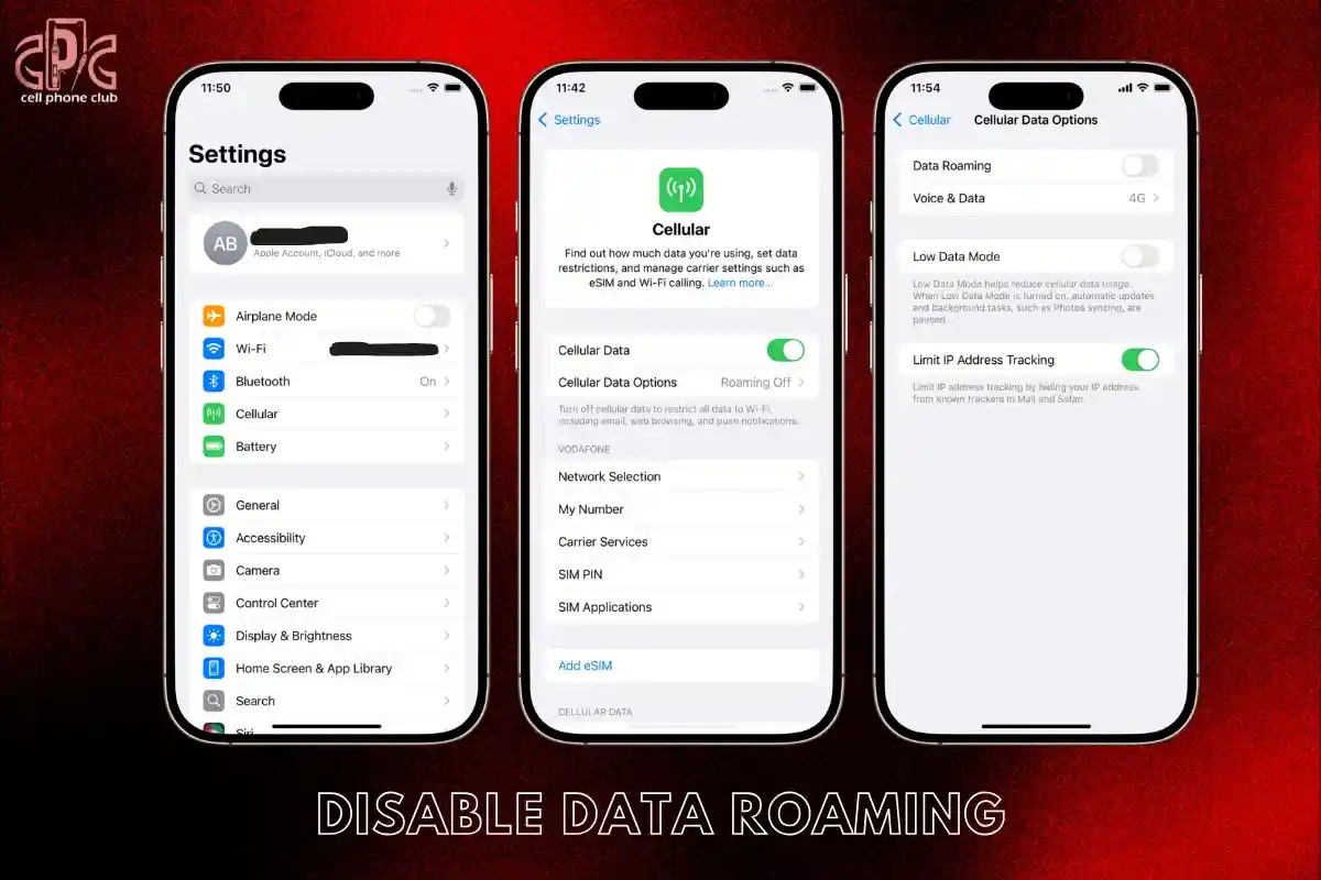 Disable Data Roaming