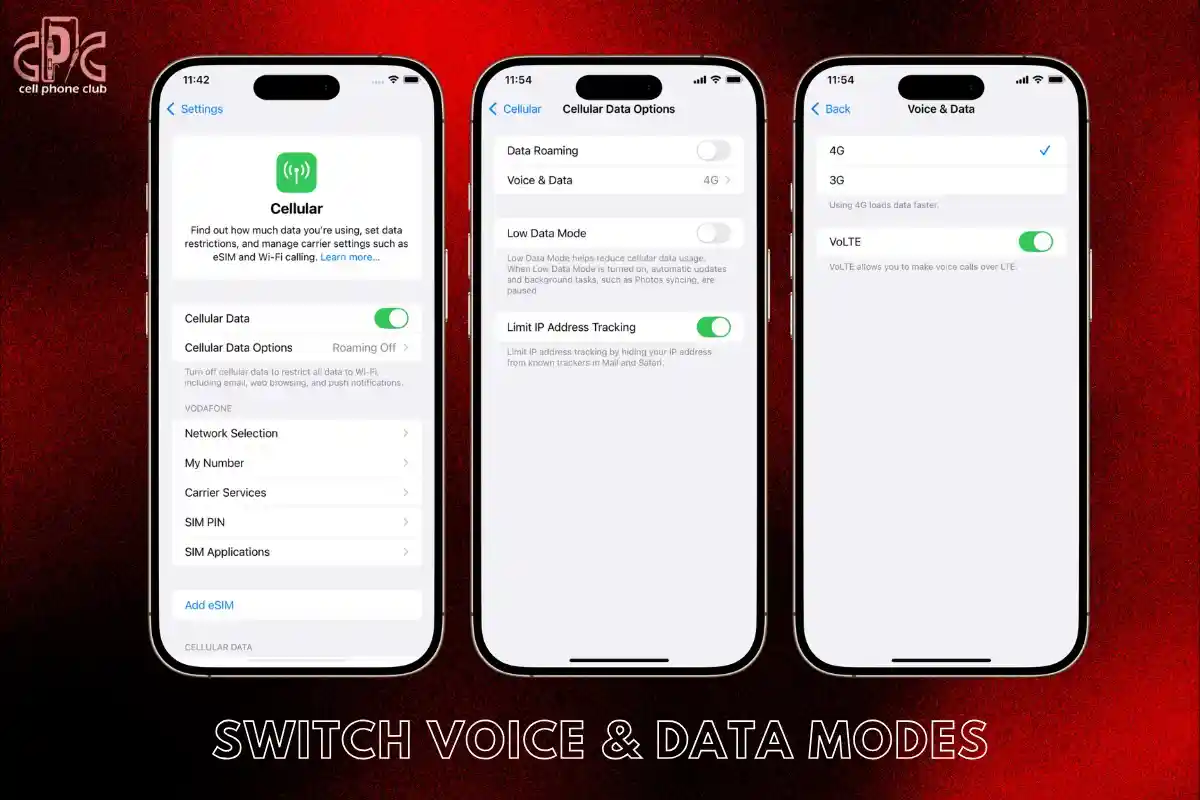 Switch Voice & Data Modes