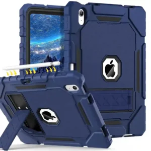 Grifobes Rugged iPad 11 Gen Case with Pencil Holder – Navy